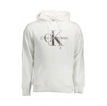 CALVIN KLEIN JEANS SEASONAL MONOGRAM REGULAR HOODIE ΜΠΛΟΥΖΑ ΦΟΥΤΕΡ ΑΝΔΡΙΚΗ WHITE