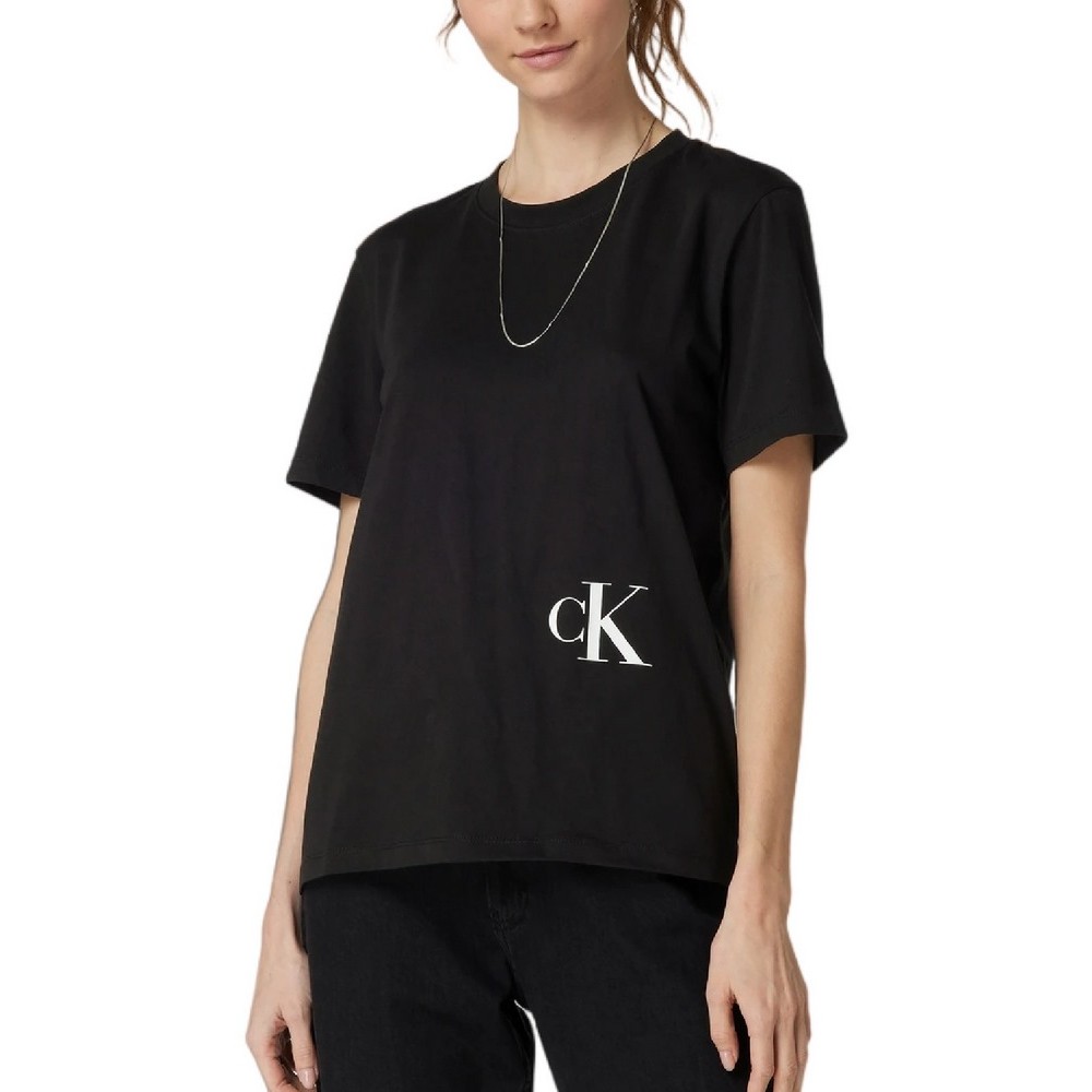 CALVIN KLEIN JEANS COLOR OFF PLACED MON T-SHIRT ΓΥΝΑΙΚΕΙΟ BLACK