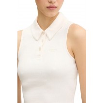 TOMMY JEANS CRP GMD RIB SL POLO ΜΠΛΟΥΖΑ ΓΥΝΑΙΚΕΙΑ WHITE