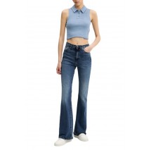 TOMMY JEANS CRP GMD RIB SL POLO ΜΠΛΟΥΖΑ ΓΥΝΑΙΚΕΙΑ BLUE