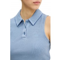 TOMMY JEANS CRP GMD RIB SL POLO ΜΠΛΟΥΖΑ ΓΥΝΑΙΚΕΙΑ BLUE