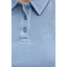 TOMMY JEANS CRP GMD RIB SL POLO ΜΠΛΟΥΖΑ ΓΥΝΑΙΚΕΙΑ BLUE