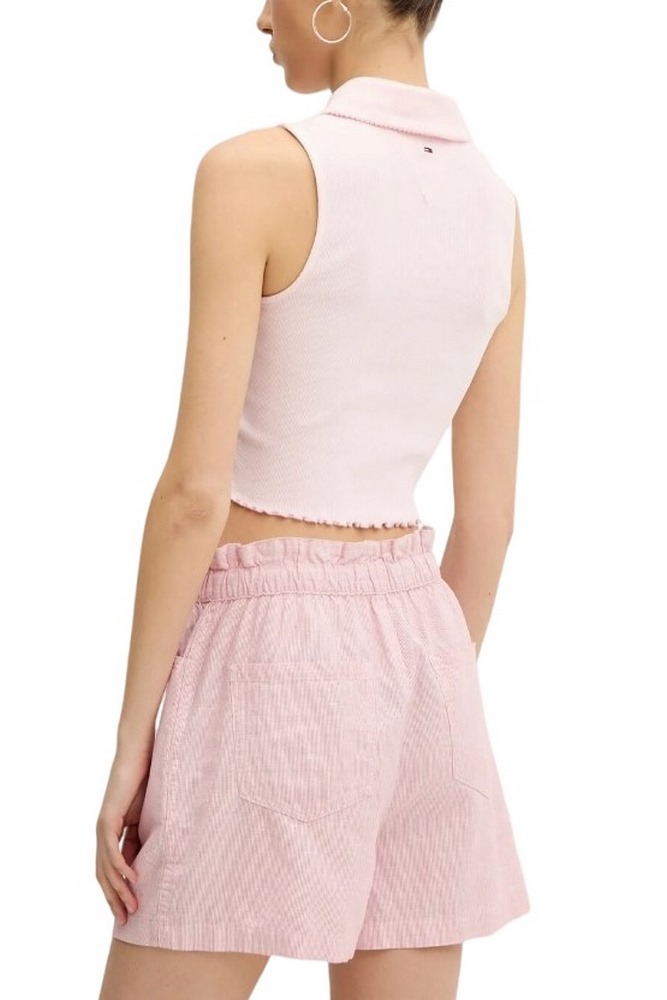 TOMMY JEANS CRP GMD RIB SL POLO ΜΠΛΟΥΖΑ ΓΥΝΑΙΚΕΙΑ PINK