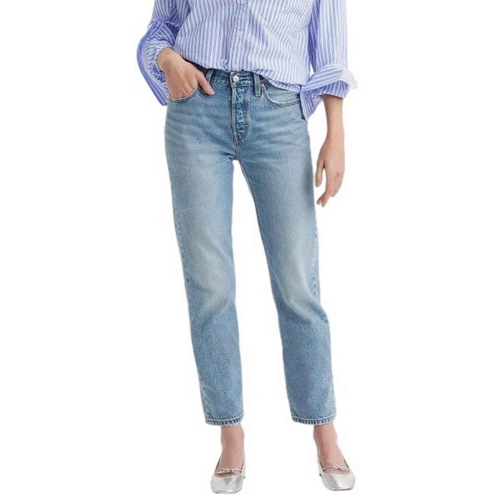 LEVIS 501® CROP LIGHTWEIGHT A87460002 - WORN IN ΠΑΝΤΕΛΟΝΙ ΓΥΝΑΙΚΕΙΟ MED INDIGO