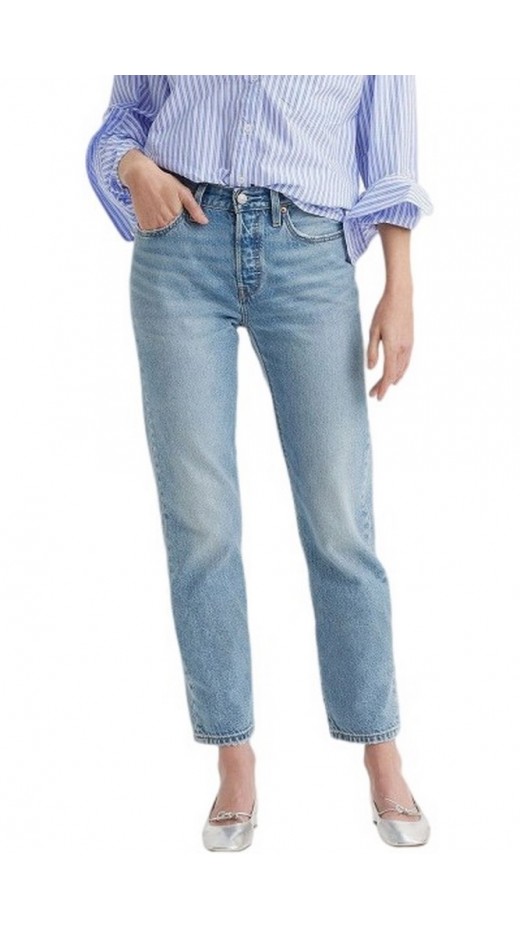 LEVIS 501® CROP LIGHTWEIGHT A87460002 - WORN IN ΠΑΝΤΕΛΟΝΙ ΓΥΝΑΙΚΕΙΟ MED INDIGO