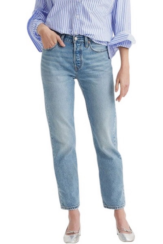 LEVIS 501® CROP LIGHTWEIGHT A87460002 - WORN IN ΠΑΝΤΕΛΟΝΙ ΓΥΝΑΙΚΕΙΟ MED INDIGO