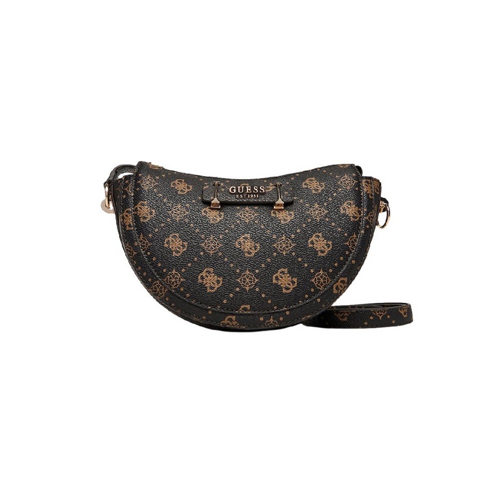 GUESS SILIA CONVERTIBLE SHOULDER BAG ΤΣΑΝΤΑ ΓΥΝΑΙΚΕΙΑ DARK BROWN