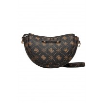 GUESS SILIA CONVERTIBLE SHOULDER BAG ΤΣΑΝΤΑ ΓΥΝΑΙΚΕΙΑ DARK BROWN