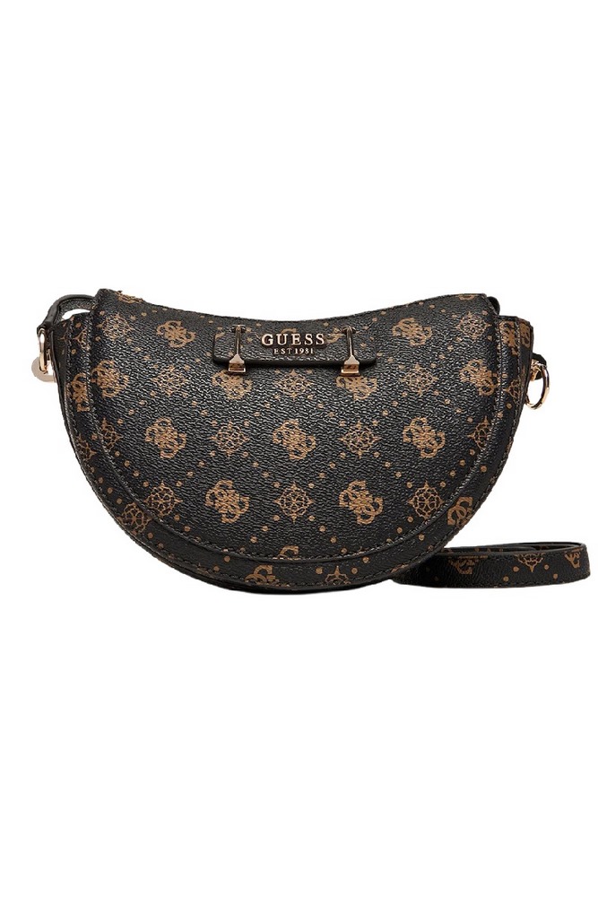 GUESS SILIA CONVERTIBLE SHOULDER BAG ΤΣΑΝΤΑ ΓΥΝΑΙΚΕΙΑ DARK BROWN