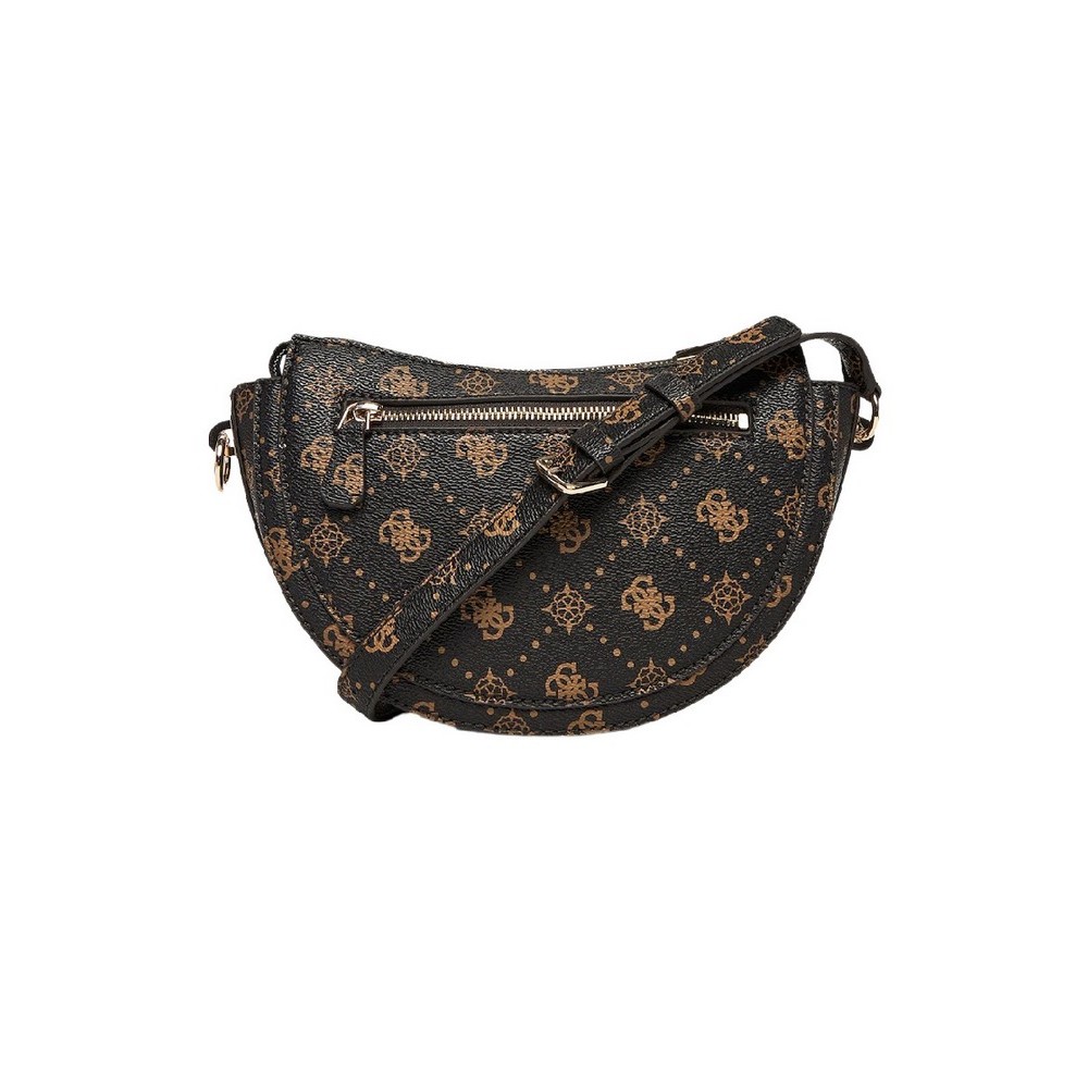 GUESS SILIA CONVERTIBLE SHOULDER BAG ΤΣΑΝΤΑ ΓΥΝΑΙΚΕΙΑ DARK BROWN