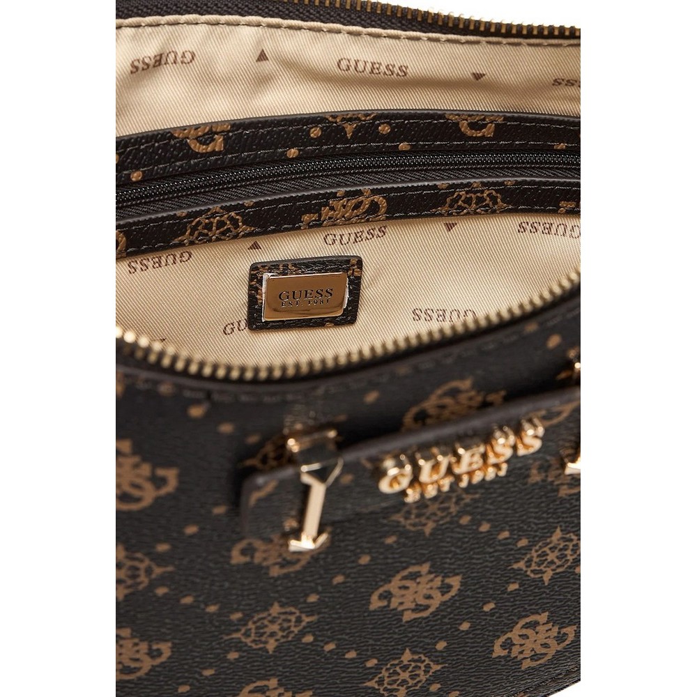 GUESS SILIA CONVERTIBLE SHOULDER BAG ΤΣΑΝΤΑ ΓΥΝΑΙΚΕΙΑ DARK BROWN