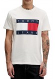 TOMMY JEANS  REG BIG FLAG SS TEE T-SHIRT ΜΠΛΟΥΖΑ ΑΝΔΡΙΚΗ OFF WHITE