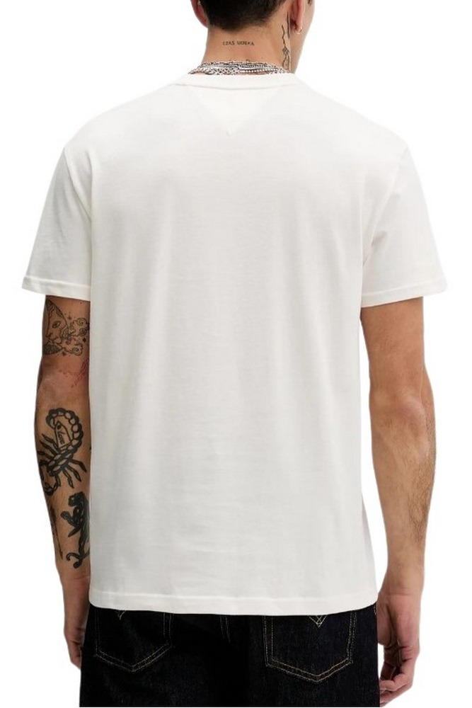 TOMMY JEANS  REG BIG FLAG SS TEE T-SHIRT ΜΠΛΟΥΖΑ ΑΝΔΡΙΚΗ OFF WHITE