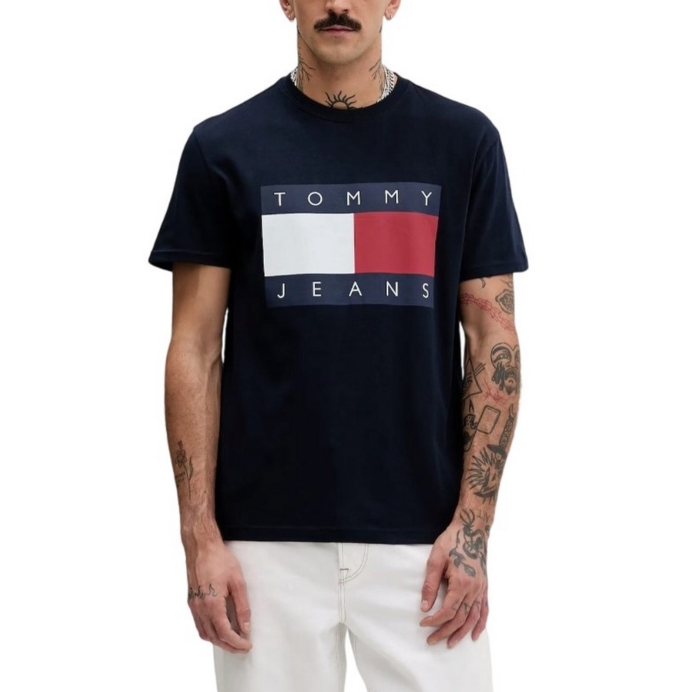 TOMMY JEANS  REG BIG FLAG SS TEE T-SHIRT ΜΠΛΟΥΖΑ ΑΝΔΡΙΚΗ NAVY