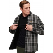 SUPERDRY D3 OVIN WOOL MILLER OVERSHIRT ΠΟΥΚΑΜΙΣΟ ΑΝΔΡΙΚΟ BLACK