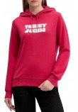 TOMMY JEANS REG ESS LOGO 2 HOODIE EXT ΜΠΛΟΥΖΑ ΦΟΥΤΕΡ ΓΥΝΑΙΚΕΙΑ RED