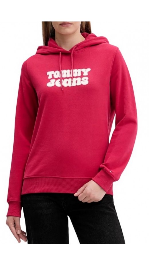 TOMMY JEANS REG ESS LOGO 2 HOODIE EXT ΜΠΛΟΥΖΑ ΦΟΥΤΕΡ ΓΥΝΑΙΚΕΙΑ RED