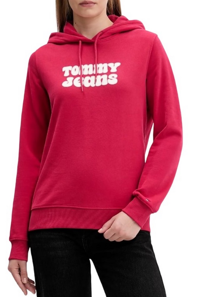 TOMMY JEANS REG ESS LOGO 2 HOODIE EXT ΜΠΛΟΥΖΑ ΦΟΥΤΕΡ ΓΥΝΑΙΚΕΙΑ RED