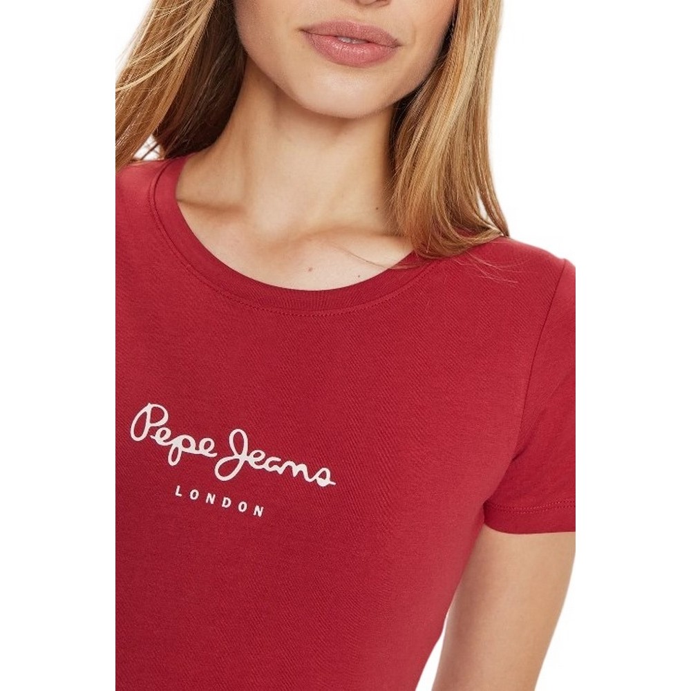 PEPE JEANS LONDON DROP 2 NEW VIRGINIA T-SHIRT ΜΠΛΟΥΖΑ ΓΥΝΑΙΚΕΙΑ RED