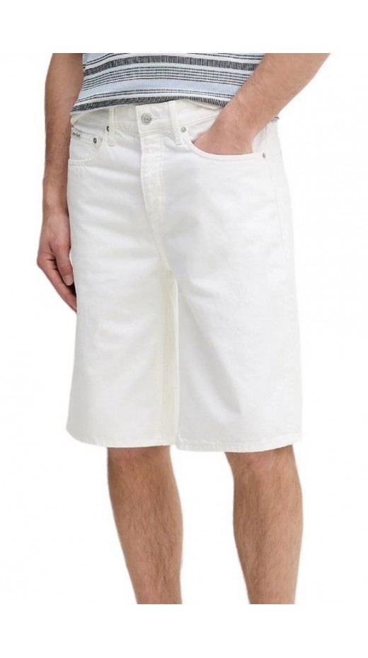CALVIN KLEIN JEANS RELAXED DENIM SHORT ΒΕΡΜΟΥΔΑ ΑΝΔΡΙΚΗ WHITE
