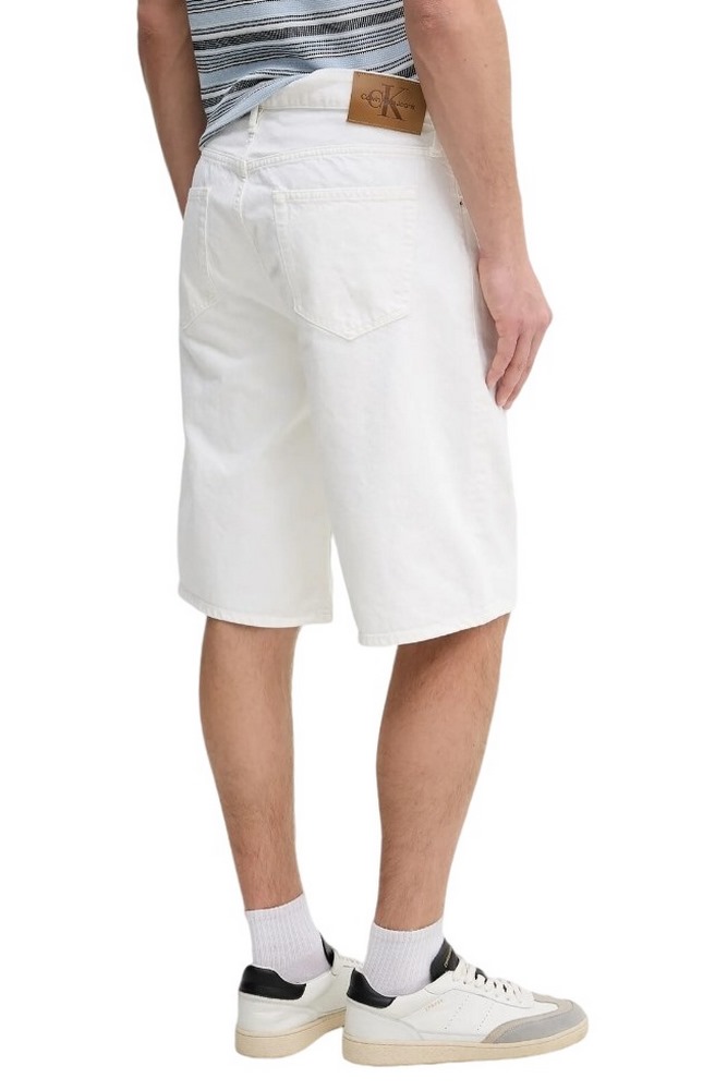 CALVIN KLEIN JEANS RELAXED DENIM SHORT ΒΕΡΜΟΥΔΑ ΑΝΔΡΙΚΗ WHITE