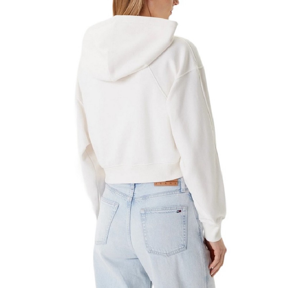 TOMMY JEANS BXY CRP LINEAR ZIP THRU EX ΖΑΚΕΤΑ ΓΥΝΑΙΚΕΙΑ WHITE