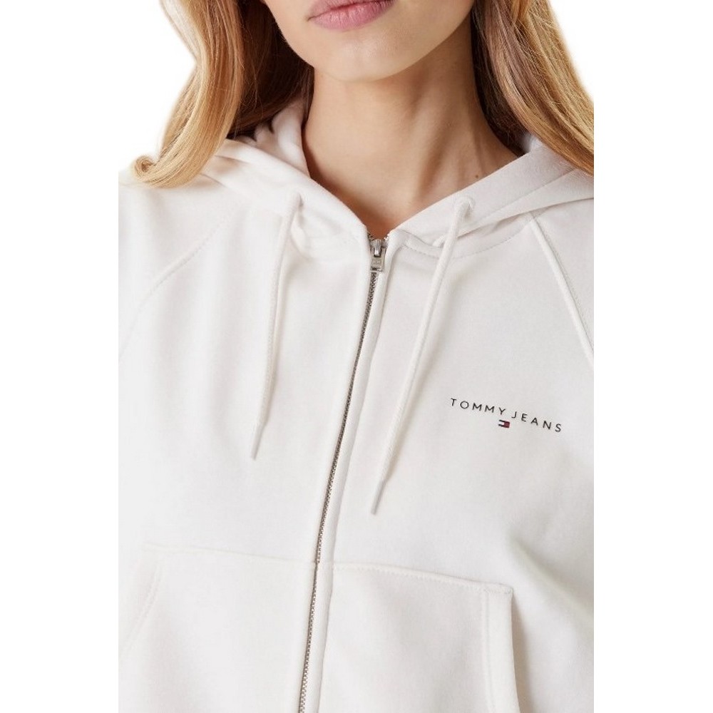 TOMMY JEANS BXY CRP LINEAR ZIP THRU EX ΖΑΚΕΤΑ ΓΥΝΑΙΚΕΙΑ WHITE