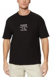 GUESS SS CN OVER EMBRO TEE T-SHIRT ΜΠΛΟΥΖΑ ΑΝΔΡΙΚΗ BLACK