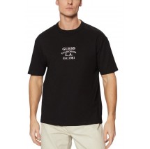 GUESS SS CN OVER EMBRO TEE T-SHIRT ΜΠΛΟΥΖΑ ΑΝΔΡΙΚΗ BLACK