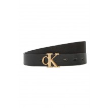 CALVIN KLEIN MONOGRAM PLACQUE BUCKLE 25MM ΖΩΝΗ ΓΥΝΑΙΚΕΙΑ BLACK