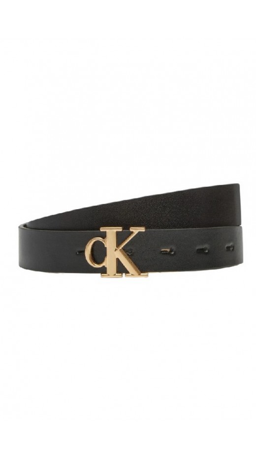 CALVIN KLEIN MONOGRAM PLACQUE BUCKLE 25MM ΖΩΝΗ ΓΥΝΑΙΚΕΙΑ BLACK
