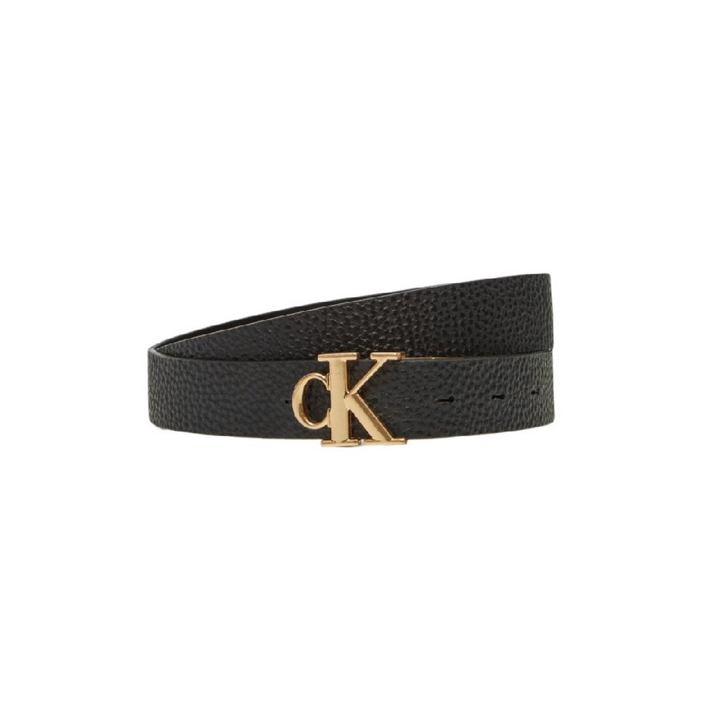 CALVIN KLEIN MONOGRAM PLACQUE BUCKLE 25MM ΖΩΝΗ ΓΥΝΑΙΚΕΙΑ BLACK