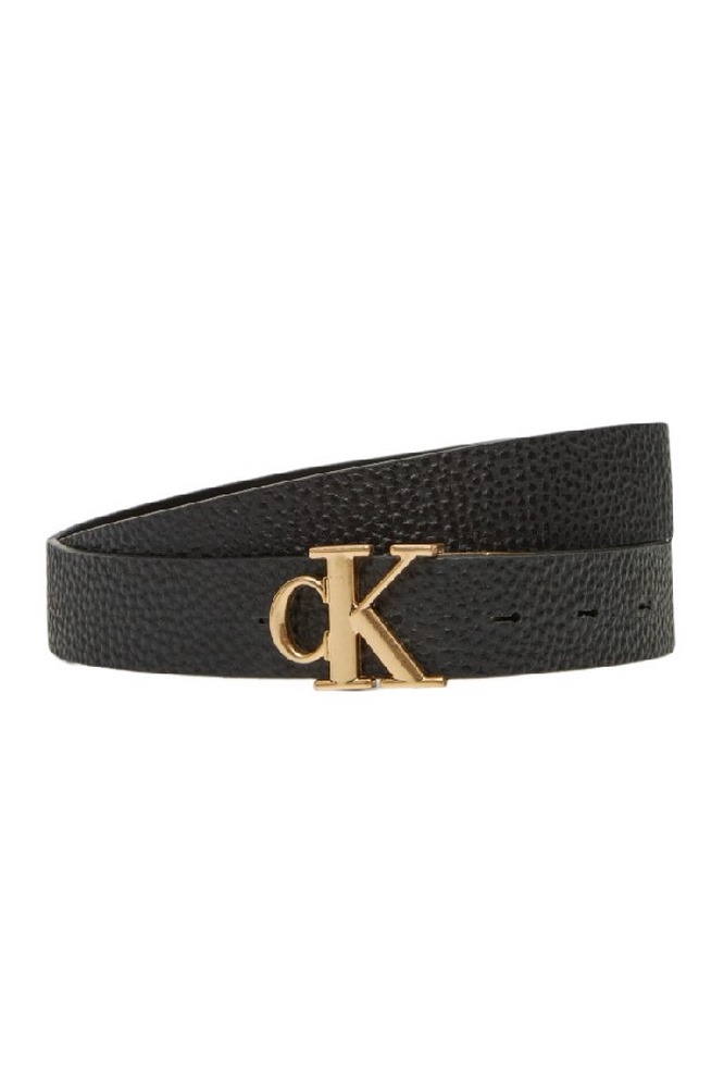 CALVIN KLEIN MONOGRAM PLACQUE BUCKLE 25MM ΖΩΝΗ ΓΥΝΑΙΚΕΙΑ BLACK