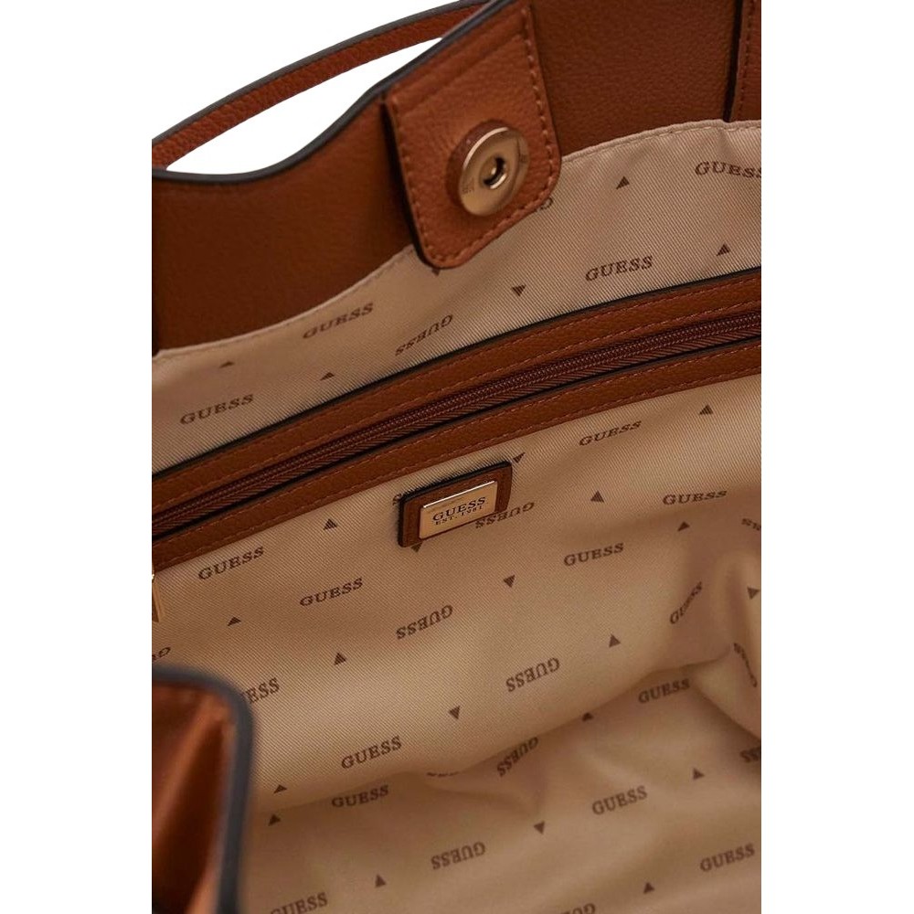 GUESS CALEBRA DRAWSTRING TOTE ΤΣΑΝΤΑ ΓΥΝΑΙΚΕΙΑ COGNAC