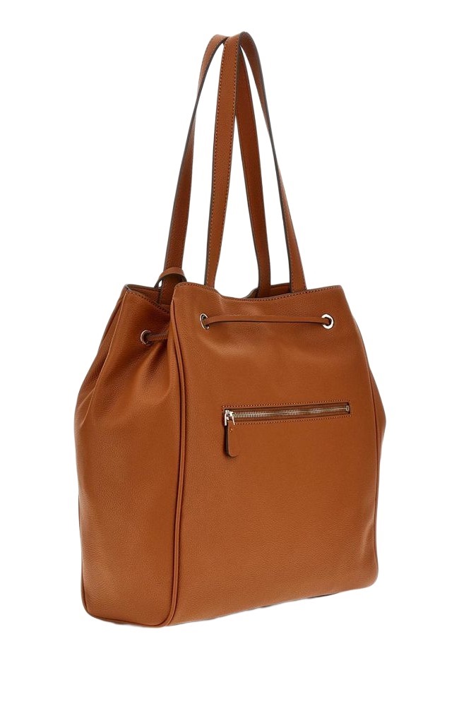 GUESS CALEBRA DRAWSTRING TOTE ΤΣΑΝΤΑ ΓΥΝΑΙΚΕΙΑ COGNAC
