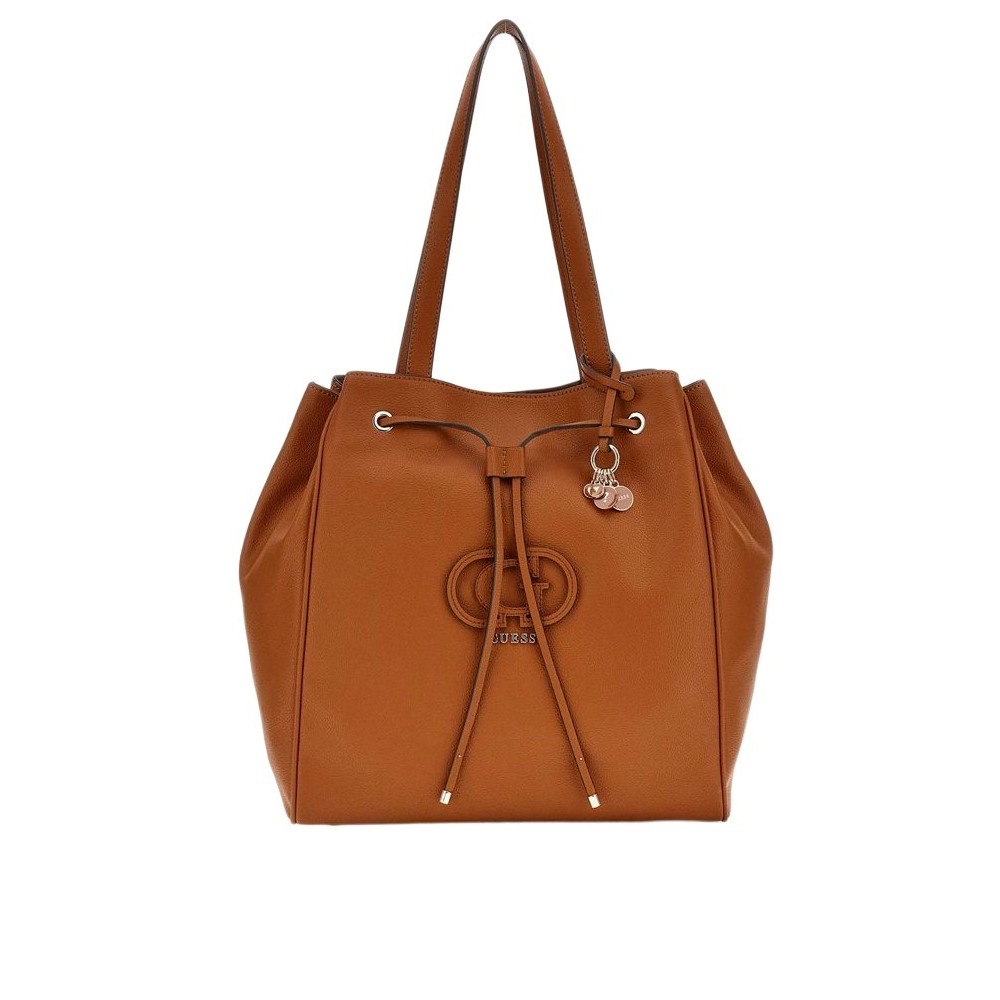 GUESS CALEBRA DRAWSTRING TOTE ΤΣΑΝΤΑ ΓΥΝΑΙΚΕΙΑ COGNAC