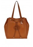 GUESS CALEBRA DRAWSTRING TOTE ΤΣΑΝΤΑ ΓΥΝΑΙΚΕΙΑ COGNAC
