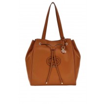 GUESS CALEBRA DRAWSTRING TOTE ΤΣΑΝΤΑ ΓΥΝΑΙΚΕΙΑ COGNAC