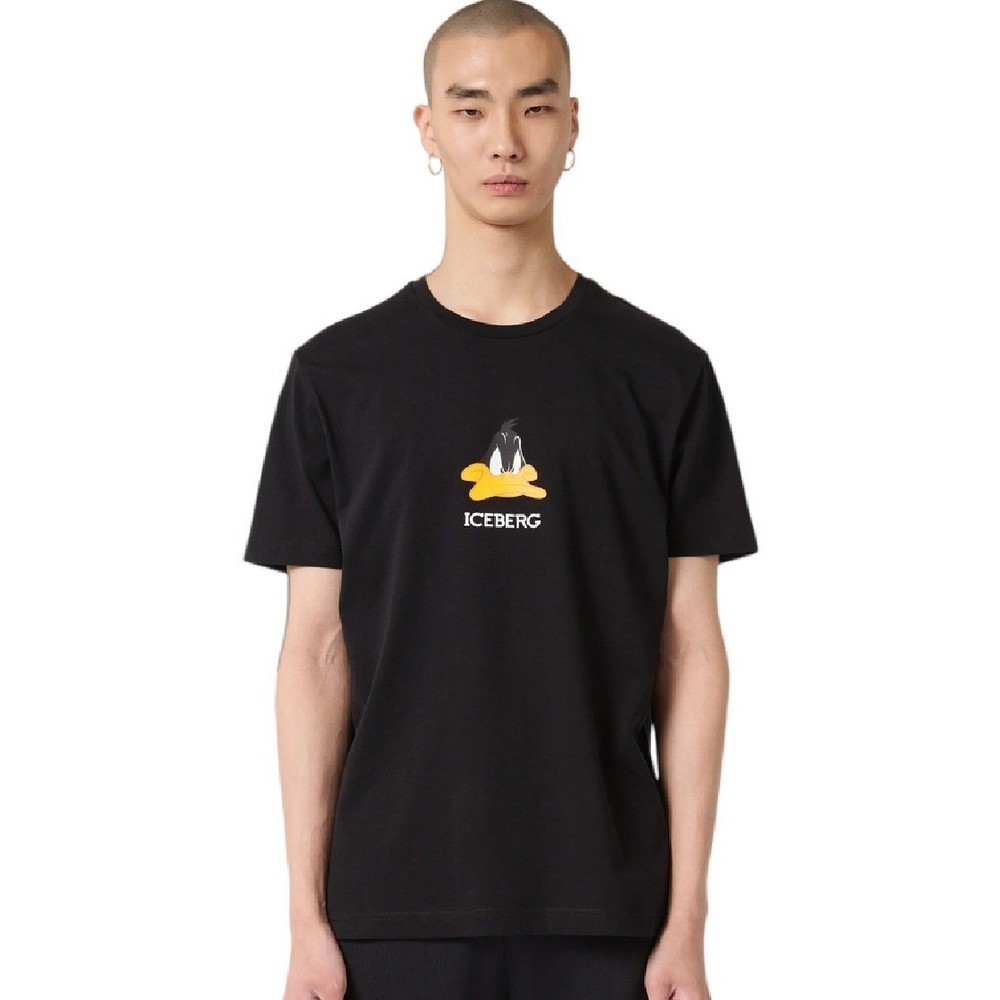 ICEBERG JERSEY T-SHIRT ΜΠΛΟΥΖΑ ΑΝΔΡΙΚΗ BLACK