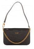 ΤΣΑΝΤΑ KATEY CROC MINI TOP ZIP SHLDR ΓΥΝΑΙΚΕΙΑ GUESS BLACK
