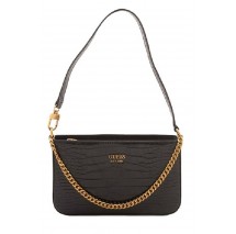 ΤΣΑΝΤΑ KATEY CROC MINI TOP ZIP SHLDR ΓΥΝΑΙΚΕΙΑ GUESS BLACK