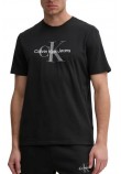 CALVIN KLEIN JEANS HERO MONOLOGO TEE T-SHIRT ΜΠΛΟΥΖΑ ΑΝΔΡΙΚΗ BLACK