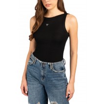 GUESS TINA RIBS TANK TOP ΤΟΠ ΜΠΛΟΥΖΑ ΓΥΝΑΙΚΕΙΑ BLACK