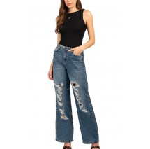 GUESS TINA RIBS TANK TOP ΤΟΠ ΜΠΛΟΥΖΑ ΓΥΝΑΙΚΕΙΑ BLACK