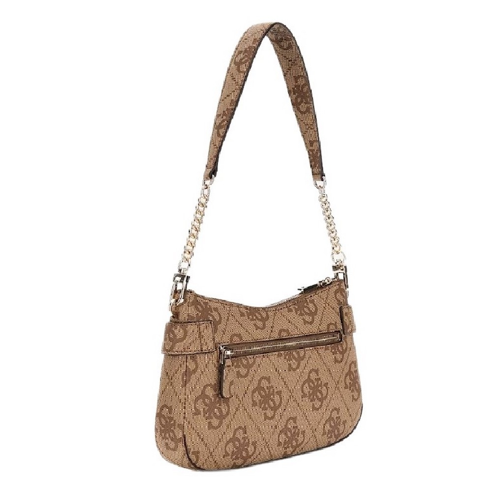 GUESS LORELEI TOP ZIP SHOULDER BAG ΤΣΑΝΤΑ ΓΥΝΑΙΚΕΙΟΑ LATTE