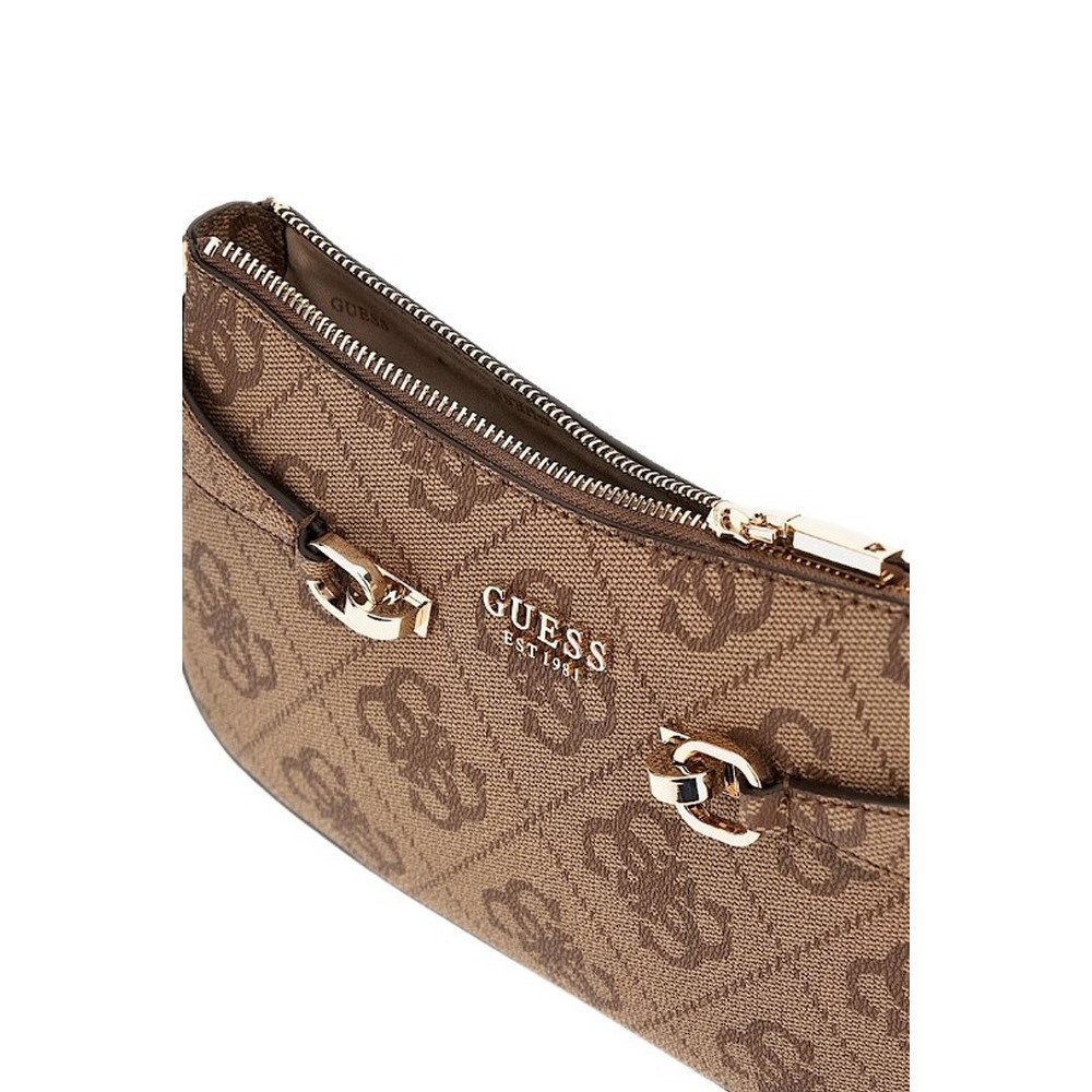 GUESS LORELEI TOP ZIP SHOULDER BAG ΤΣΑΝΤΑ ΓΥΝΑΙΚΕΙΟΑ LATTE