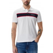 GUESS JEANS STRIPED EMBRO T-SHIRT ΜΠΛΟΥΖΑ ΑΝΔΡΙΚΗ WHITE
