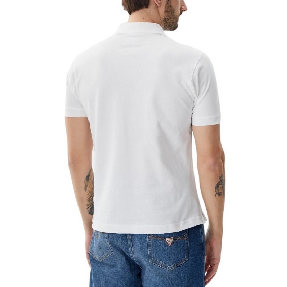 GUESS JEANS STRIPED EMBRO T-SHIRT ΜΠΛΟΥΖΑ ΑΝΔΡΙΚΗ WHITE