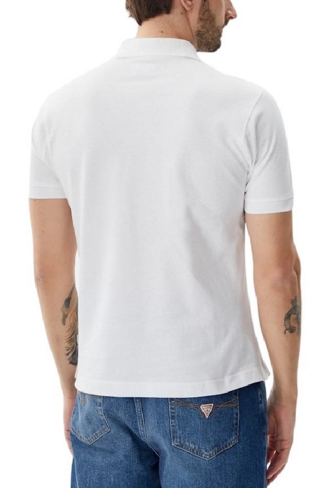 GUESS JEANS STRIPED EMBRO T-SHIRT ΜΠΛΟΥΖΑ ΑΝΔΡΙΚΗ WHITE