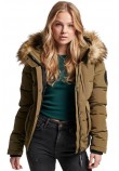 SUPERDRY D5 OVIN EVEREST HOODED PUFFER BOMBER ΜΠΟΥΦΑΝ ΓΥΝΑΙΚΕΙΟ OLIVE